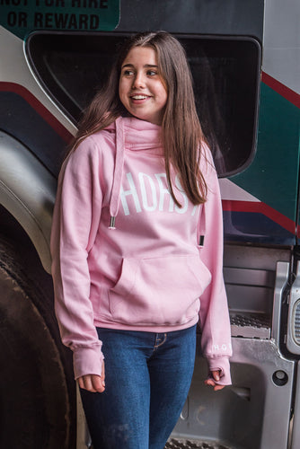 Pink Cowl neck HORSY Hoodie