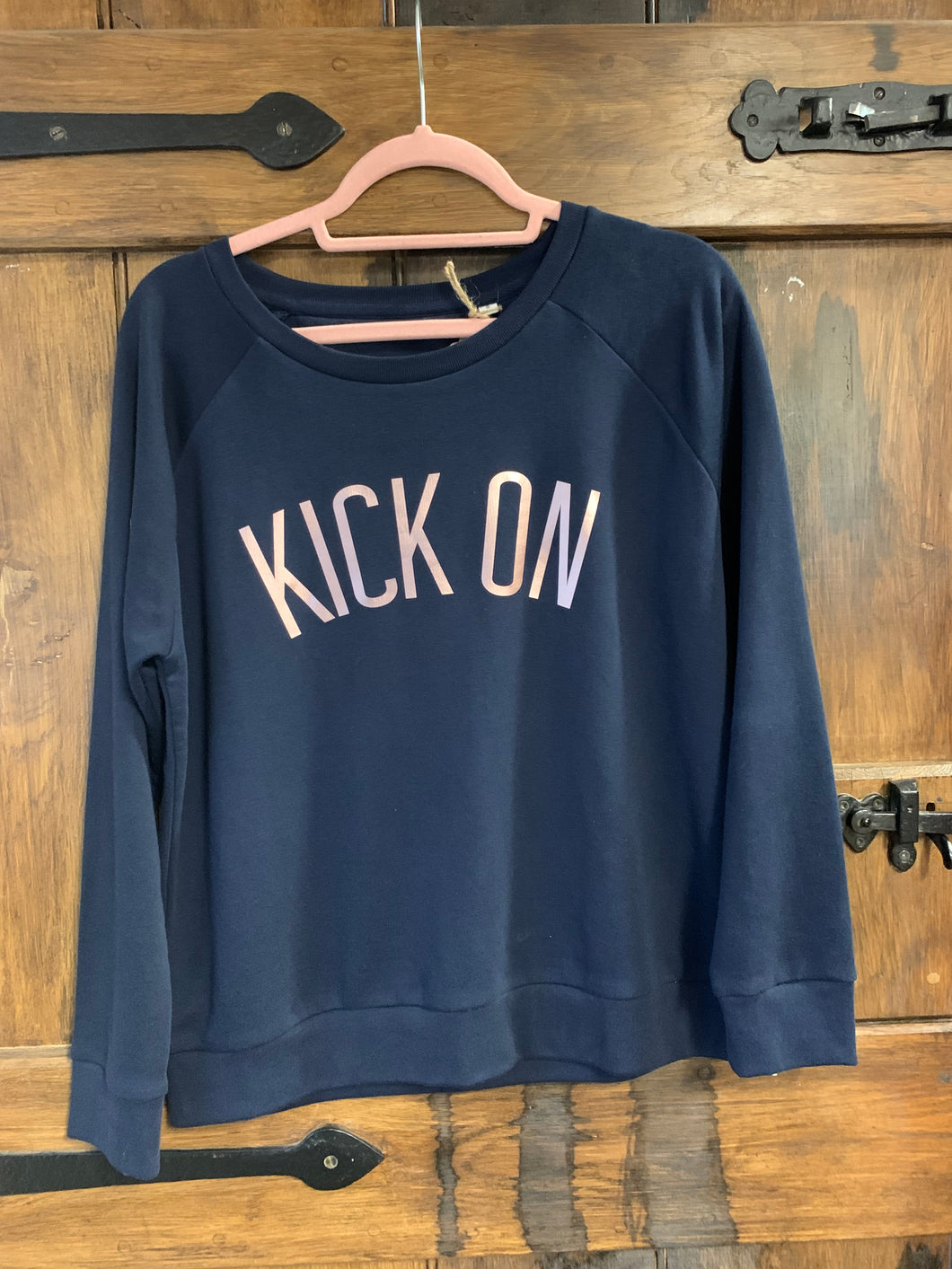 'KICK ON' Long Sleeve Crew Neck Jumper