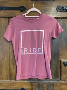 Kids Dusty Pink 'RIDE' T-Shirt