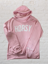 Load image into Gallery viewer, Pink Cowl neck HORSY Hoodie