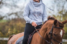 Load image into Gallery viewer, HORSING AROUND Cowl neck grey hoodie